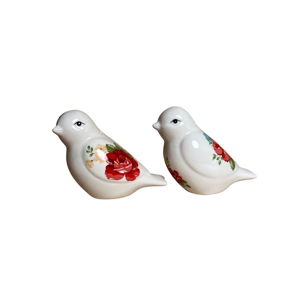 The Pioneer Woman Breezy Blossom Bird Salt and Pepper Shaker Discontinued Set